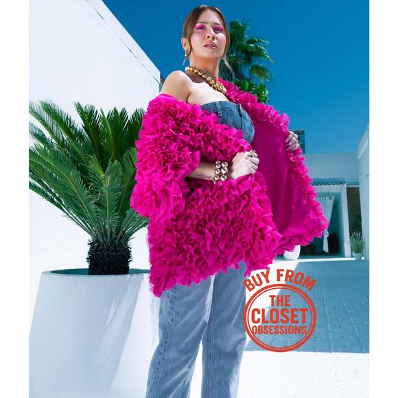 ZARA Blogger Fave Textured Coat with Self-Belt NWT 💗 - Picture 11 of 16